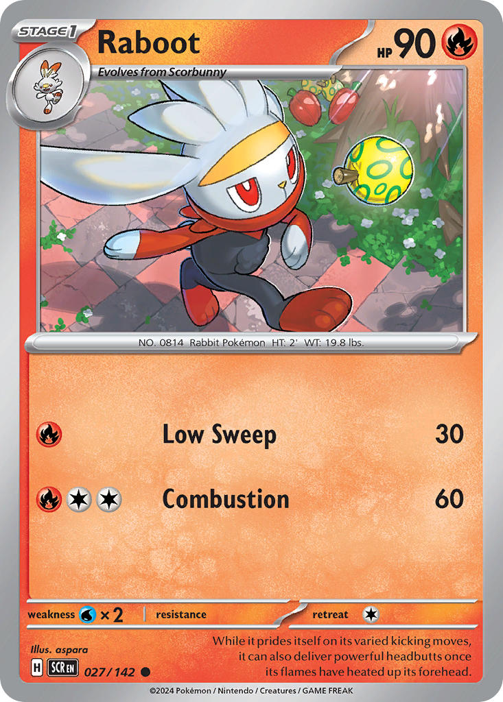 Stellar Crown Raboot Pokémon card