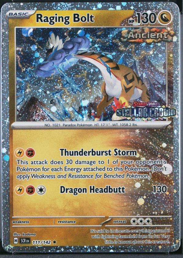 Stellar Crown Raging Bolt [Stamped] Pokémon card