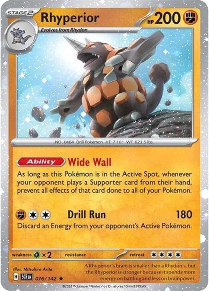 Stellar Crown Rhyperior [Cosmos-Holo] Pokémon card