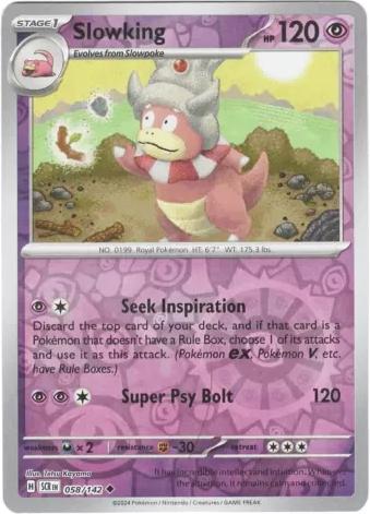 Stellar Crown Slowking [Reverse Holo] Pokémon card