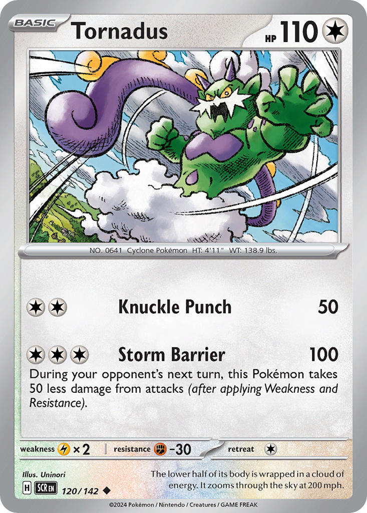 Stellar Crown Tornadus Pokémon card