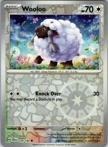 Stellar Crown Wooloo [Reverse Holo] Pokémon card