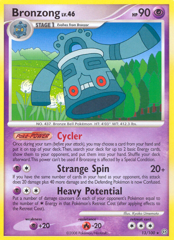 Stormfront Bronzong Pokémon card