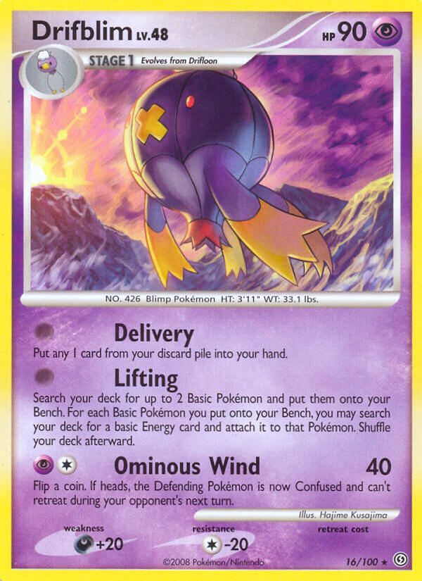 Stormfront Drifblim Pokémon card
