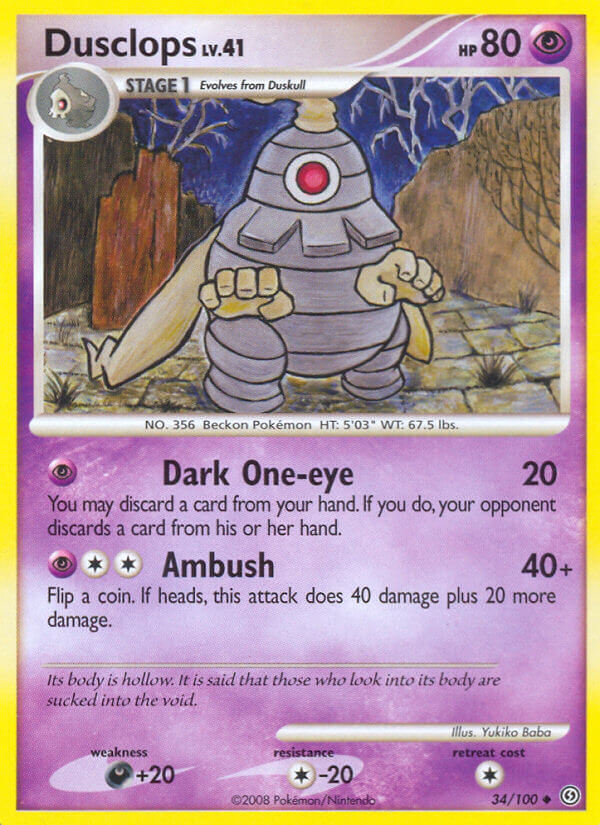 Stormfront Dusclops Pokémon card