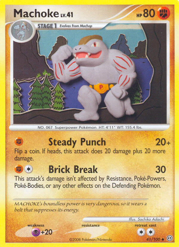 Stormfront Machoke Pokémon card