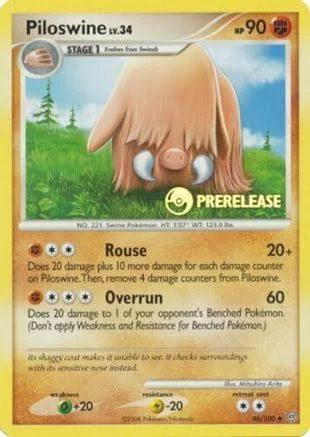 Stormfront Piloswine [Prerelease] Pokémon card