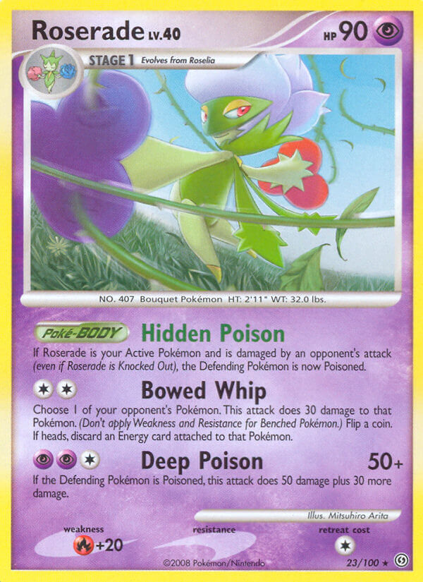 Stormfront Roserade Pokémon card