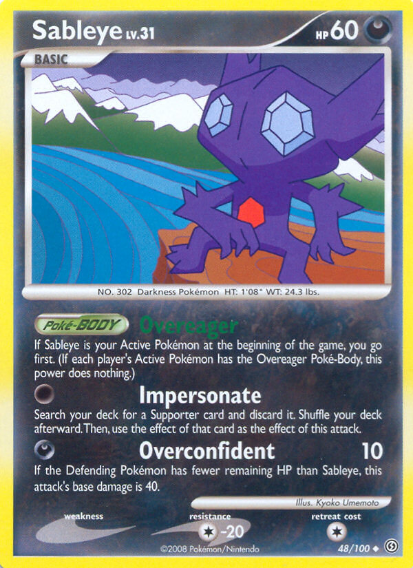 Stormfront Sableye Pokémon card