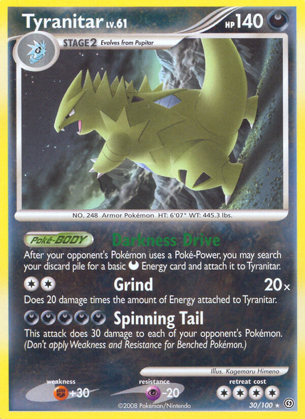 Stormfront Tyranitar Pokémon card