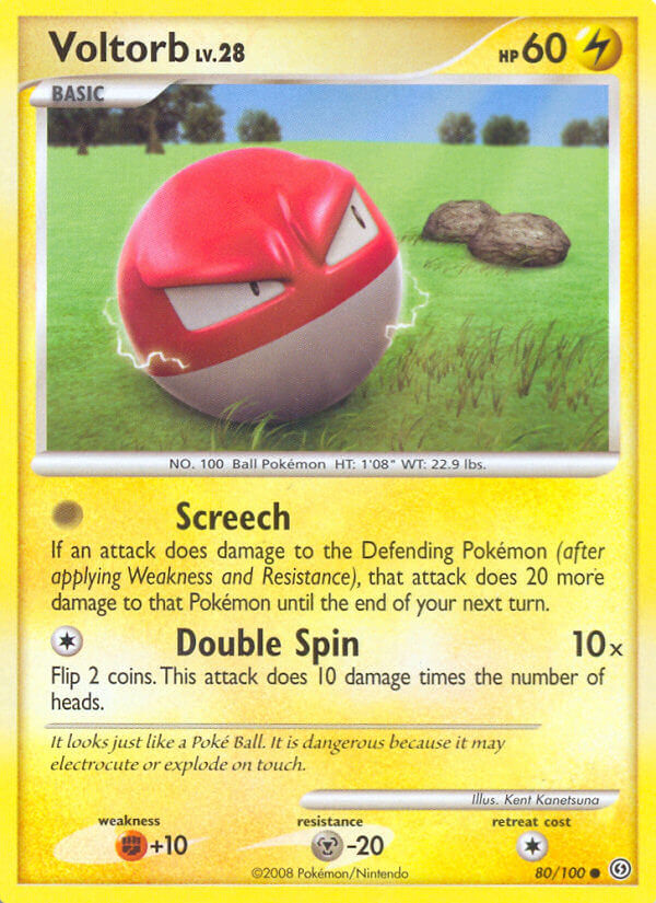 Stormfront Voltorb Pokémon card