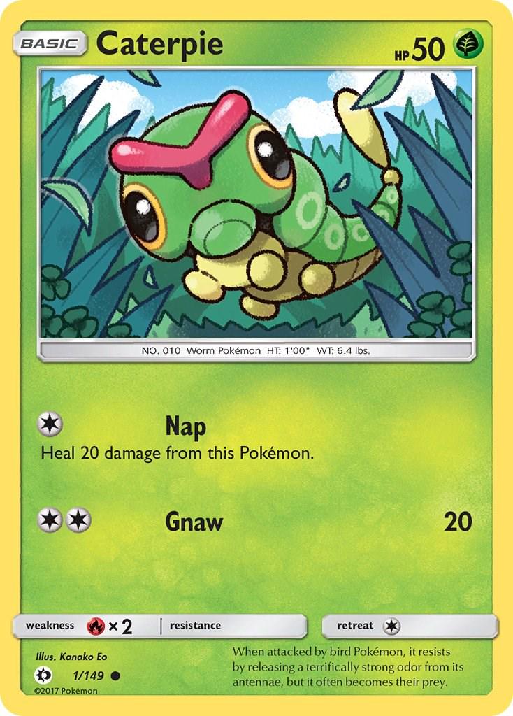 Sun & Moon Caterpie Pokémon card