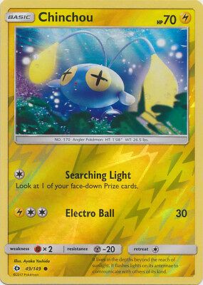 Sun & Moon Chinchou [Reverse Holo] Pokémon card