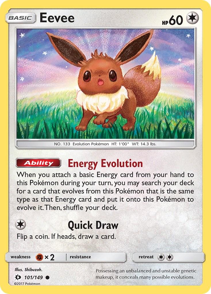 Sun & Moon Eevee Pokémon card