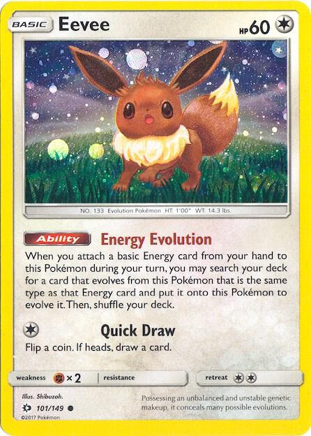 Sun & Moon Eevee [Cosmos-Holo] Pokémon card