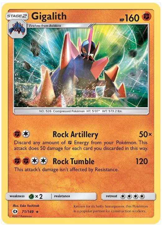 Sun & Moon Gigalith [Cosmos-Holo] Pokémon card