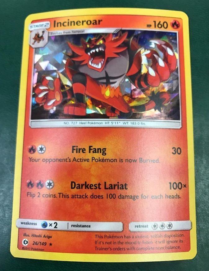 Sun & Moon Incineroar [Cracked-Ice] Pokémon card