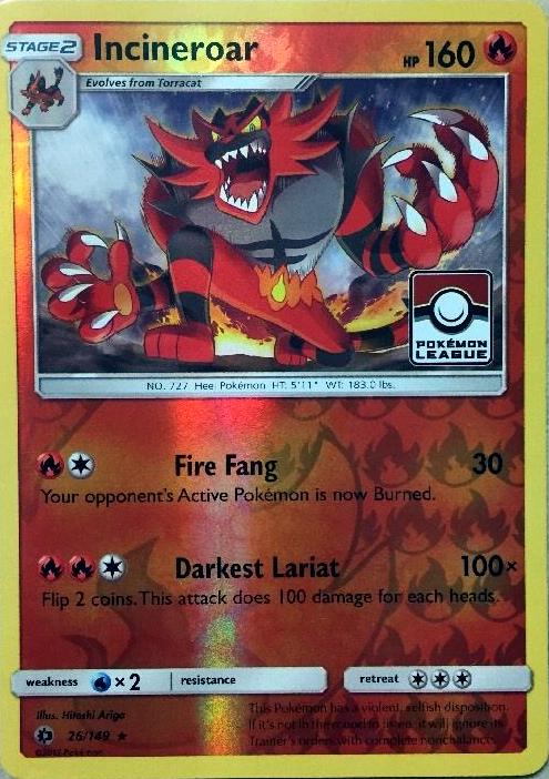 Sun & Moon Incineroar [Pokemon-League] Pokémon card