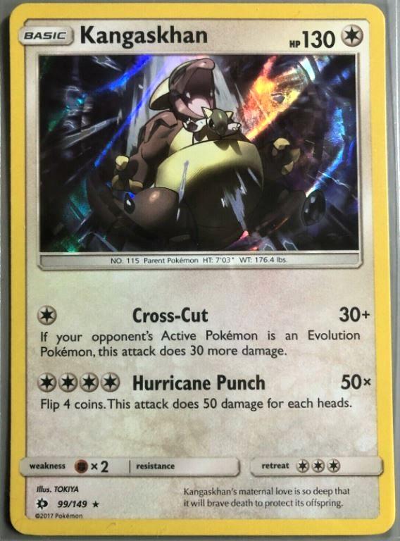Sun & Moon Kangaskhan [Holo] Pokémon card
