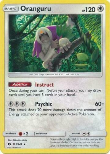 Sun & Moon Oranguru [Holo] Pokémon card
