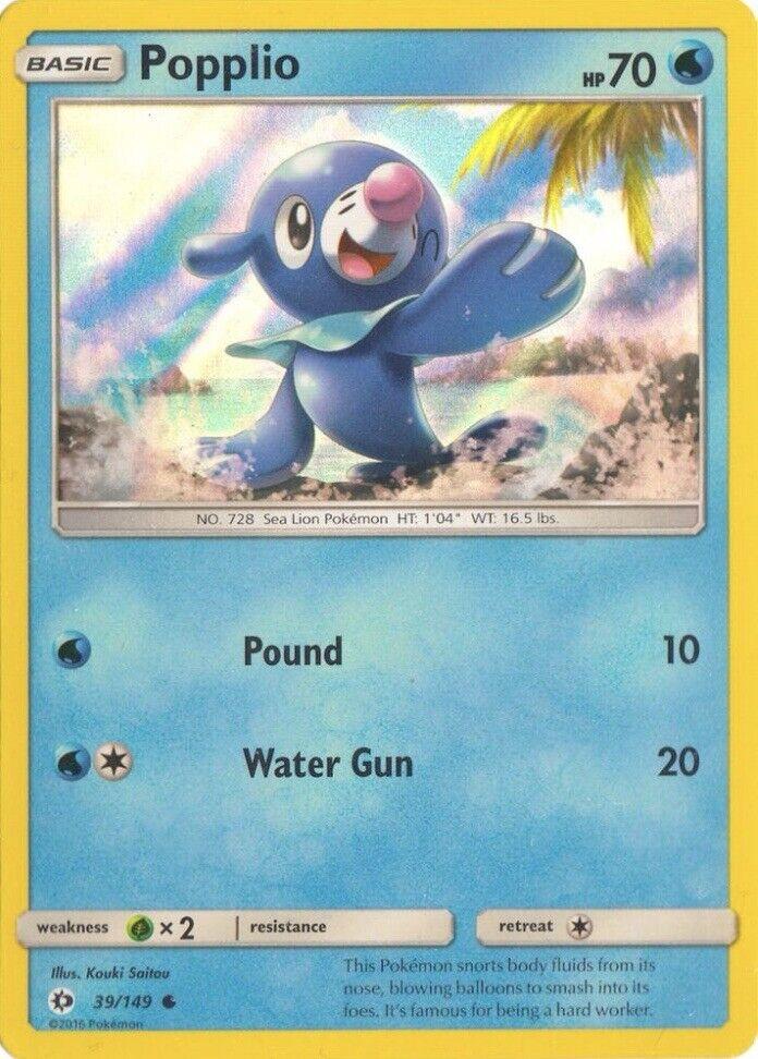 Sun & Moon Popplio [Cosmos-Holo] Pokémon card