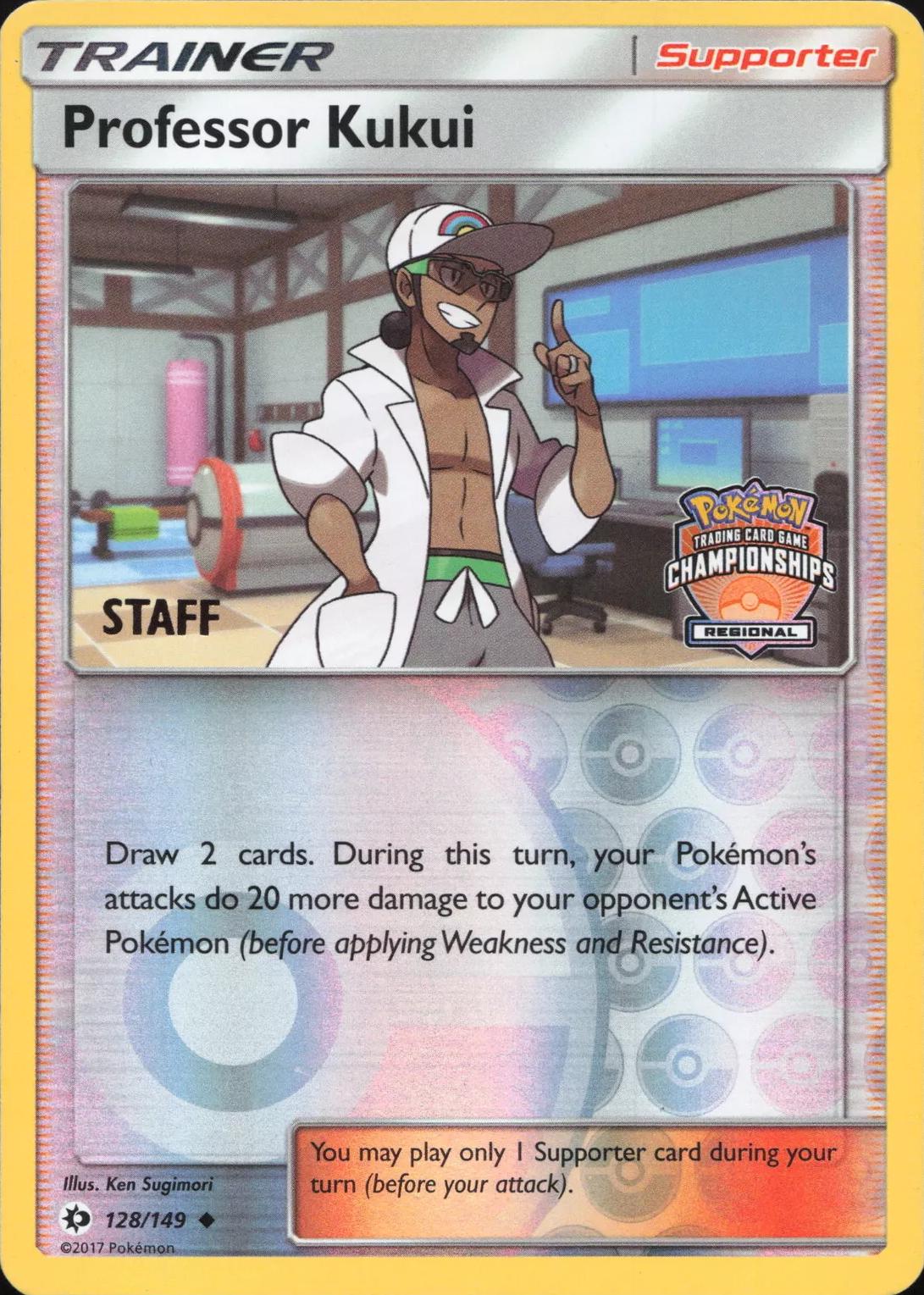 Sun & Moon Professor Kukui [Regional-Championship-Staff] Pokémon card