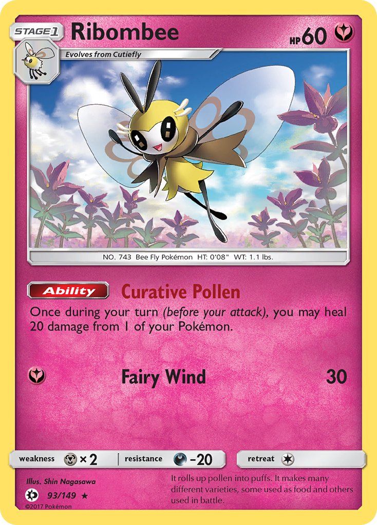 Sun & Moon Ribombee Pokémon card