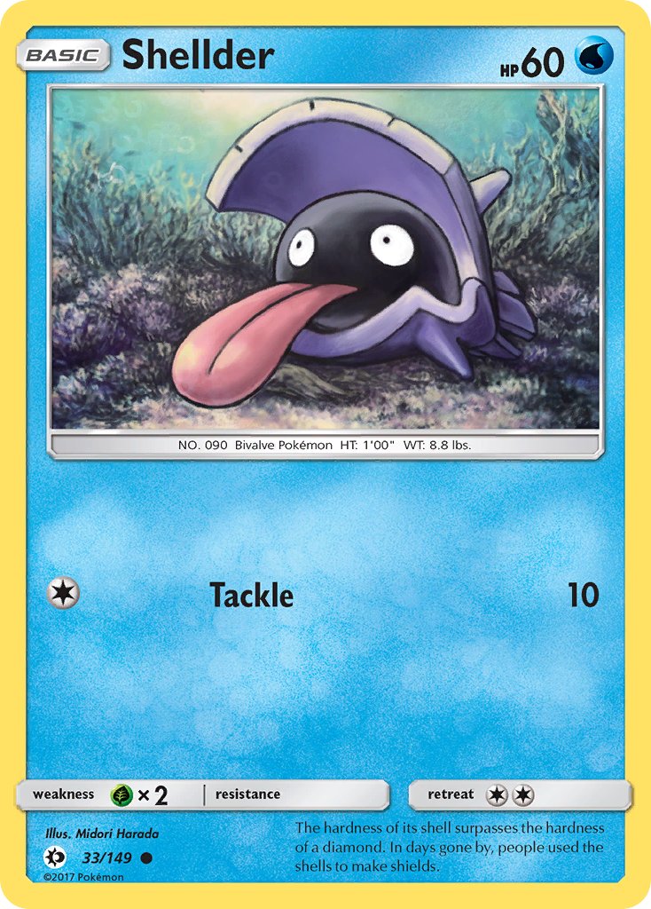 Sun & Moon Shellder Pokémon card