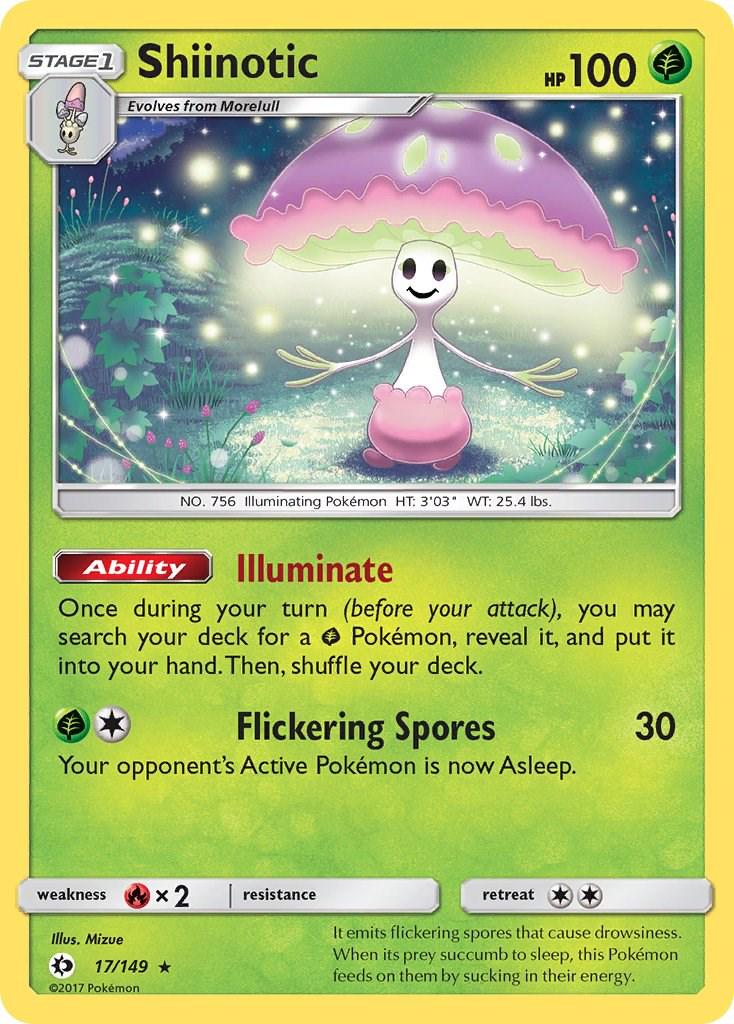 Sun & Moon Shiinotic [Holo] Pokémon card