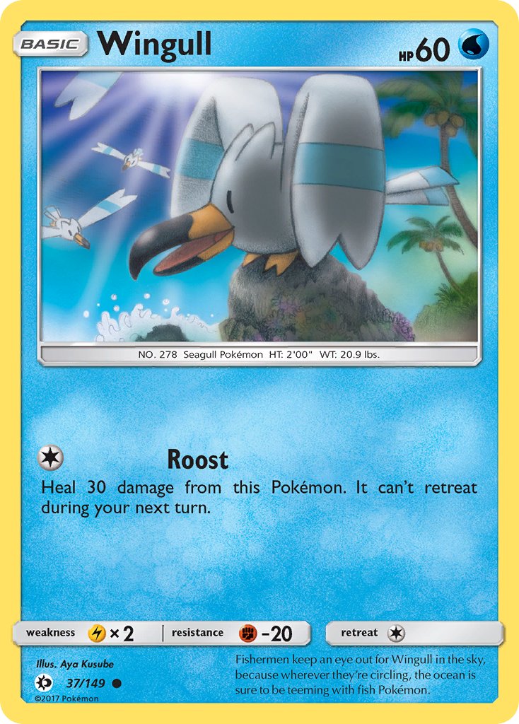Sun & Moon Wingull Pokémon card