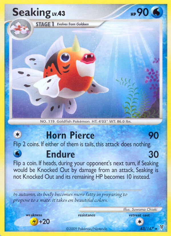 Supreme Victors Seaking Pokémon card