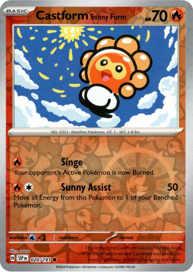 Castform Sunny Form [Reverse Holo]