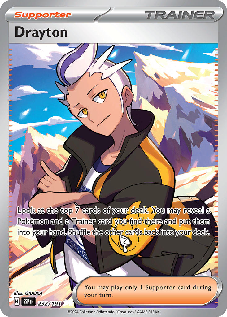 Surging Sparks Drayton Pokémon card