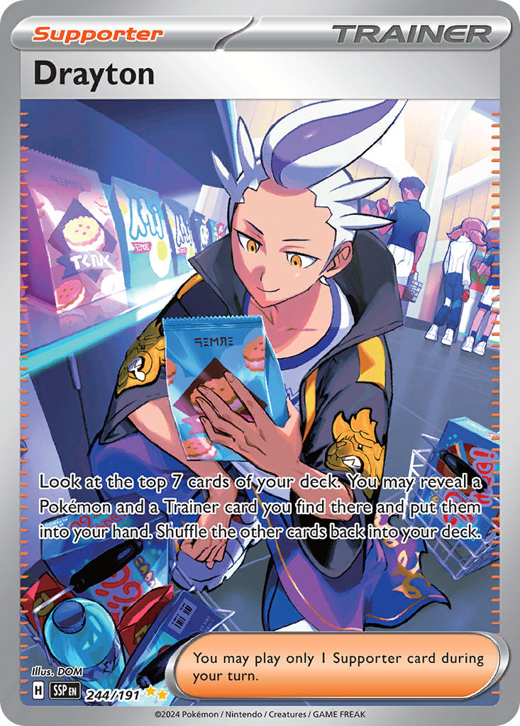 Surging Sparks Drayton Pokémon card