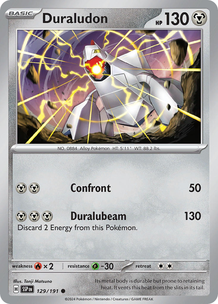 Surging Sparks Duraludon Pokémon card