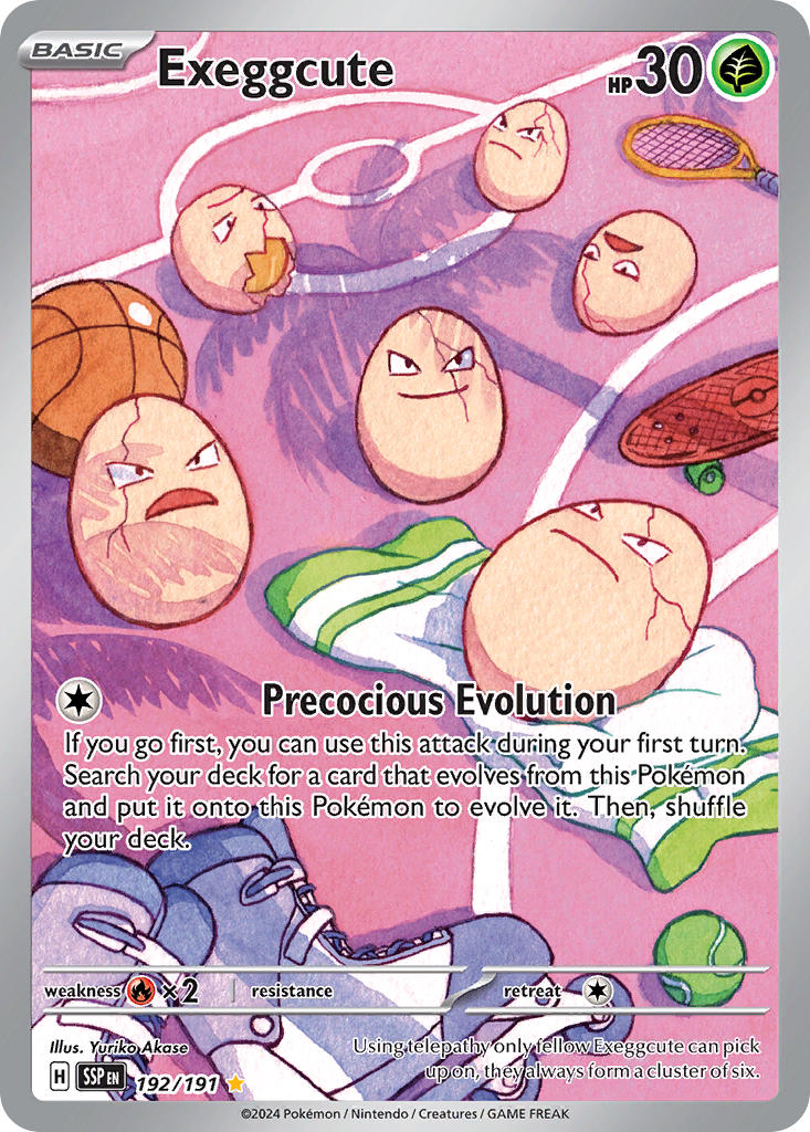 Surging Sparks Exeggcute Pokémon card