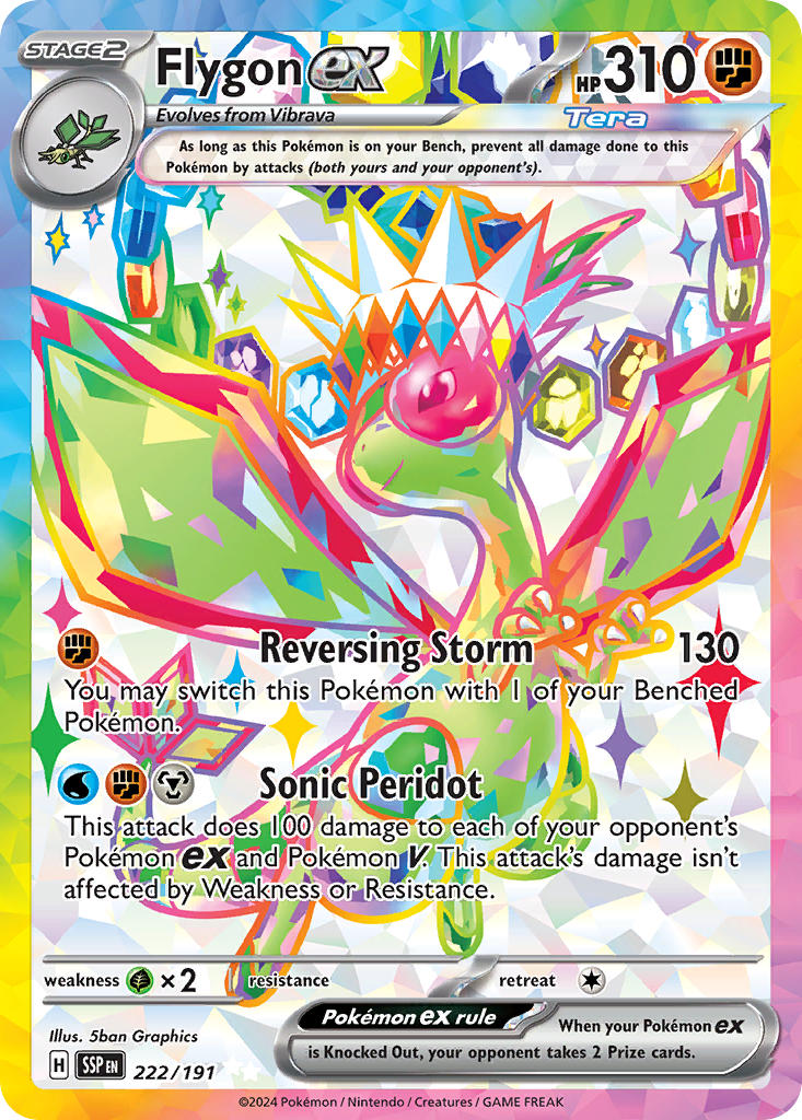 Surging Sparks Flygon ex Pokémon card