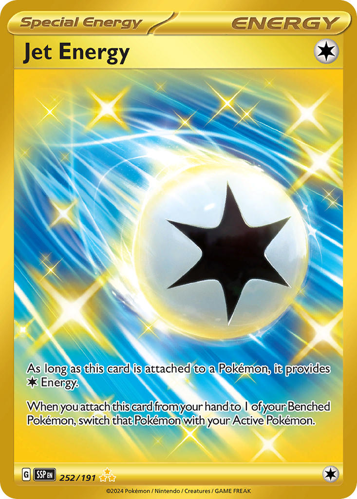 Surging Sparks Jet Energy Pokémon card