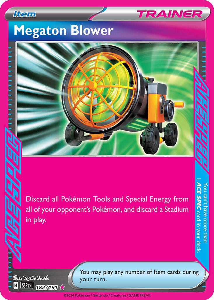 Surging Sparks Megaton Blower Pokémon card