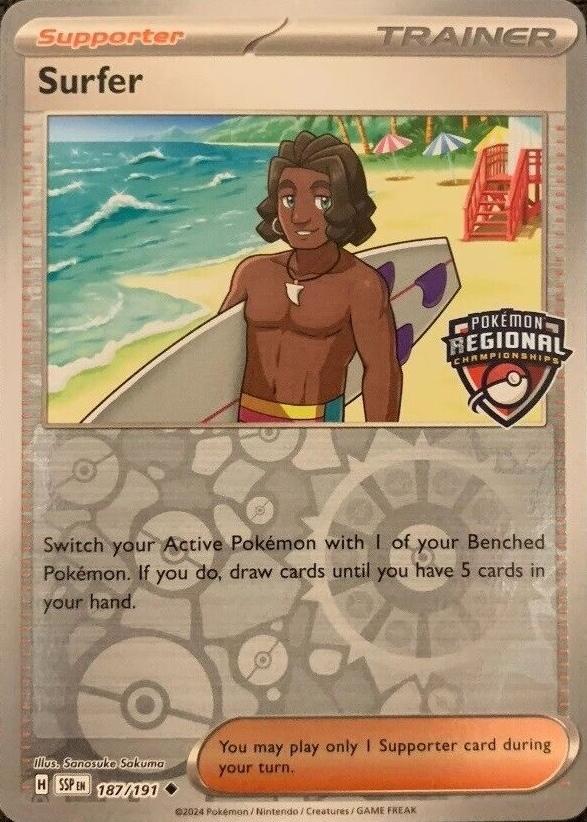 Surging Sparks Surfer [Regional-Championships] Pokémon card