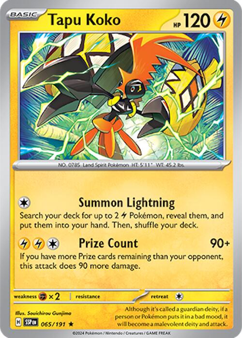 Surging Sparks Tapu Koko [Holo] Pokémon card