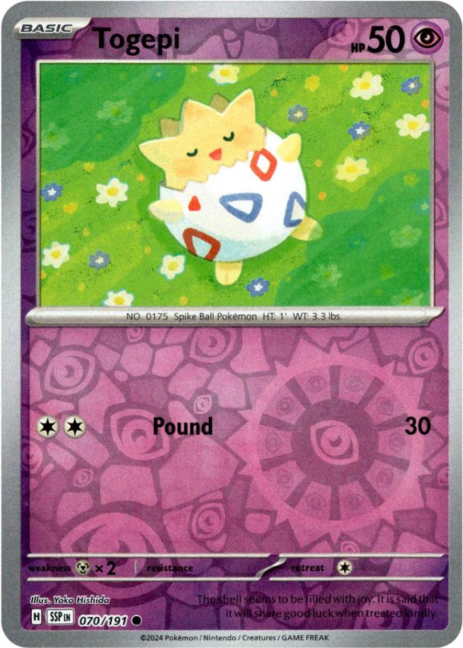 Surging Sparks Togepi [Reverse Holo] Pokémon card