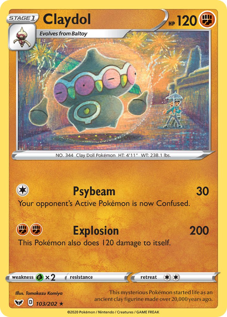 Sword & Shield Claydol Pokémon card