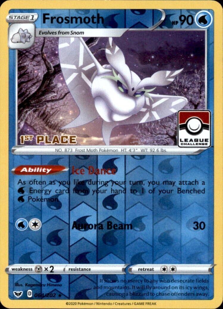 Sword & Shield Frosmoth [1st-Place-League] Pokémon card