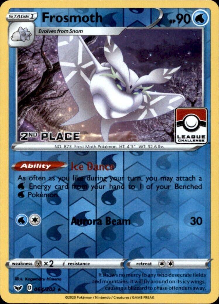 Sword & Shield Frosmoth [2nd-Place-League] Pokémon card