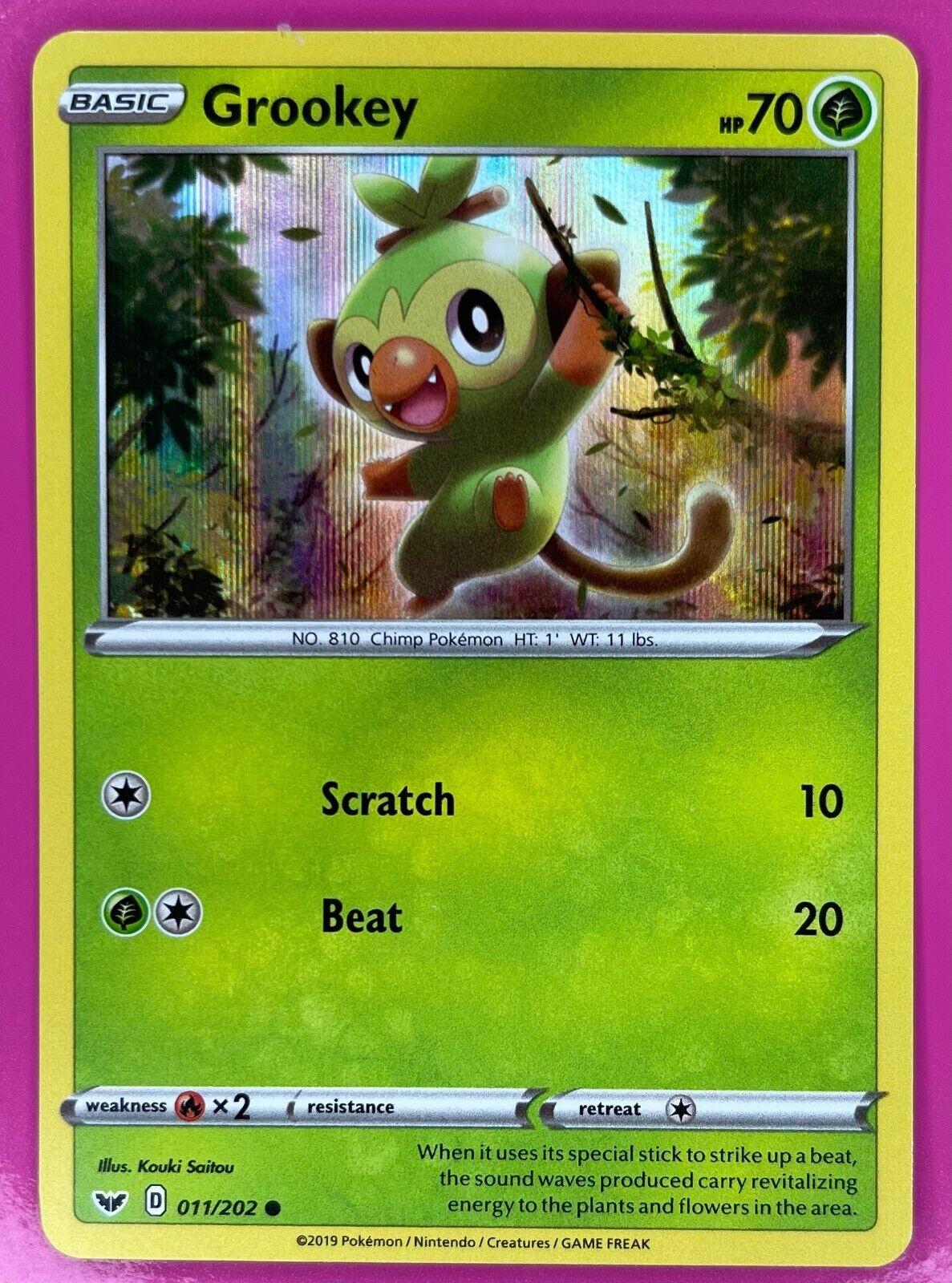 Sword & Shield Grookey [Holo] Pokémon card