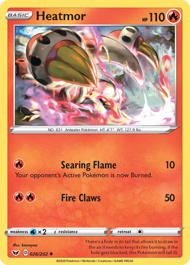 Sword & Shield Heatmor Pokémon card