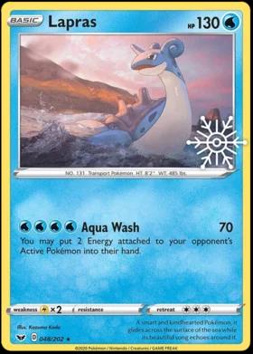 Sword & Shield Lapras [Snowflake-Stamp] Pokémon card
