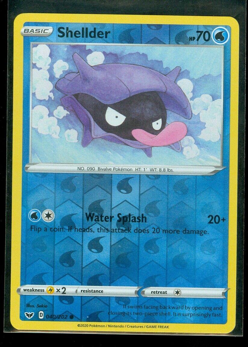 Sword & Shield Shellder [Reverse Holo] Pokémon card