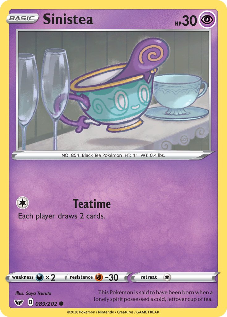 Sword & Shield Sinistea Pokémon card